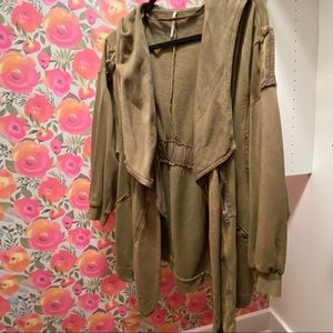 Free People Size S Oversized ZipUp Hoodie